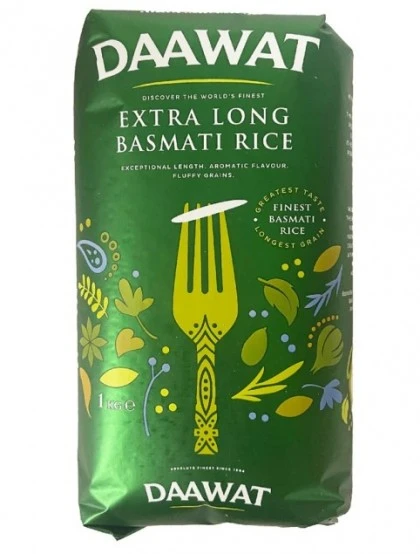 Extra Long Basmati Rice DAAWAT - 100% Natural
